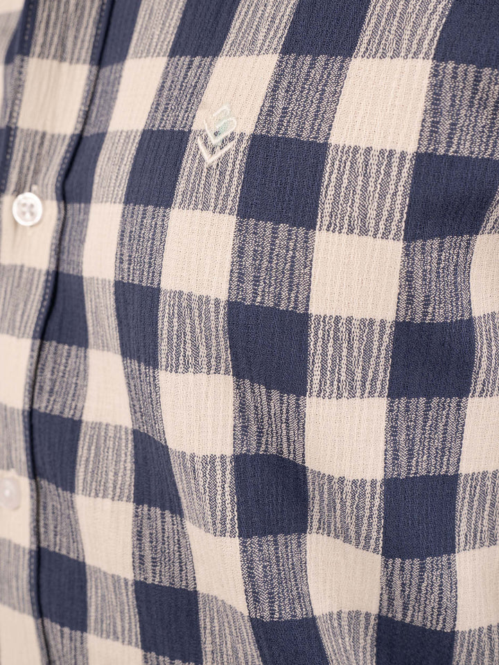 Men's Heritage Navy Windowpane Check Shirt