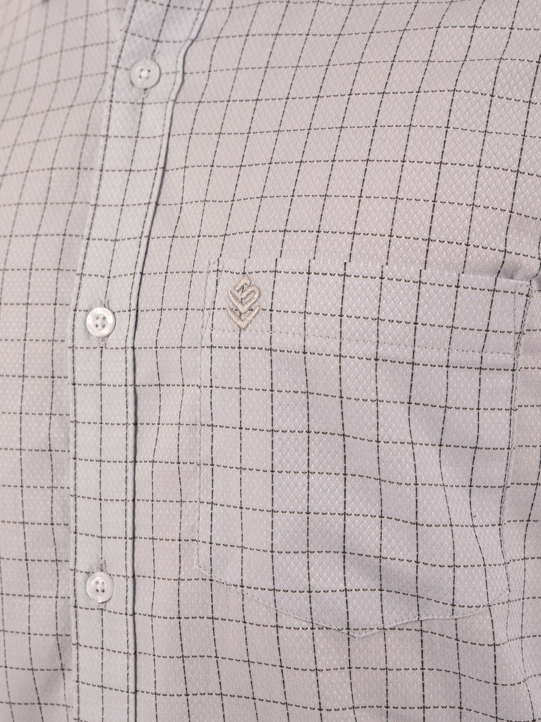 Mens Formal Shirt with Navy Micro Check Shirt