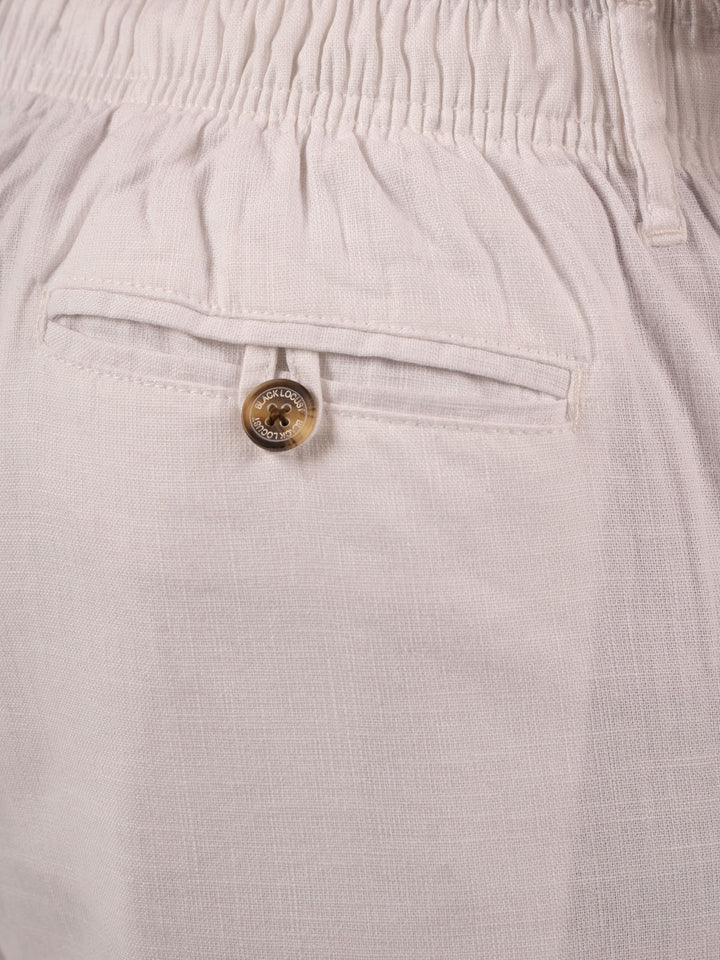 Men’s  White Premium Cotton Drawstring Trousers