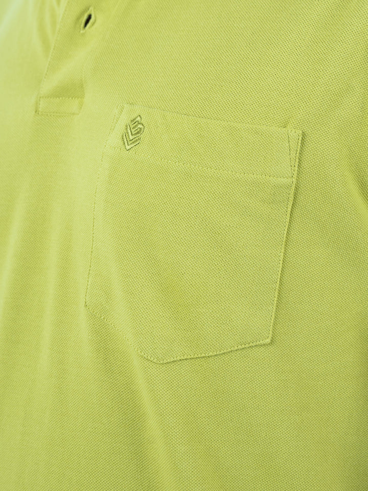 MEN'S LIME YELLOW SMART  CASUAL POLO T-SHIRT