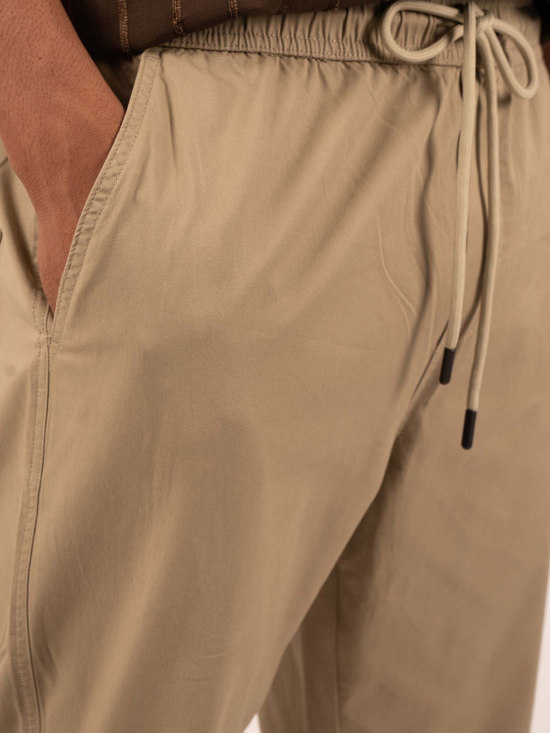 Men’s Sandstone Beige Utility Jogger Pants