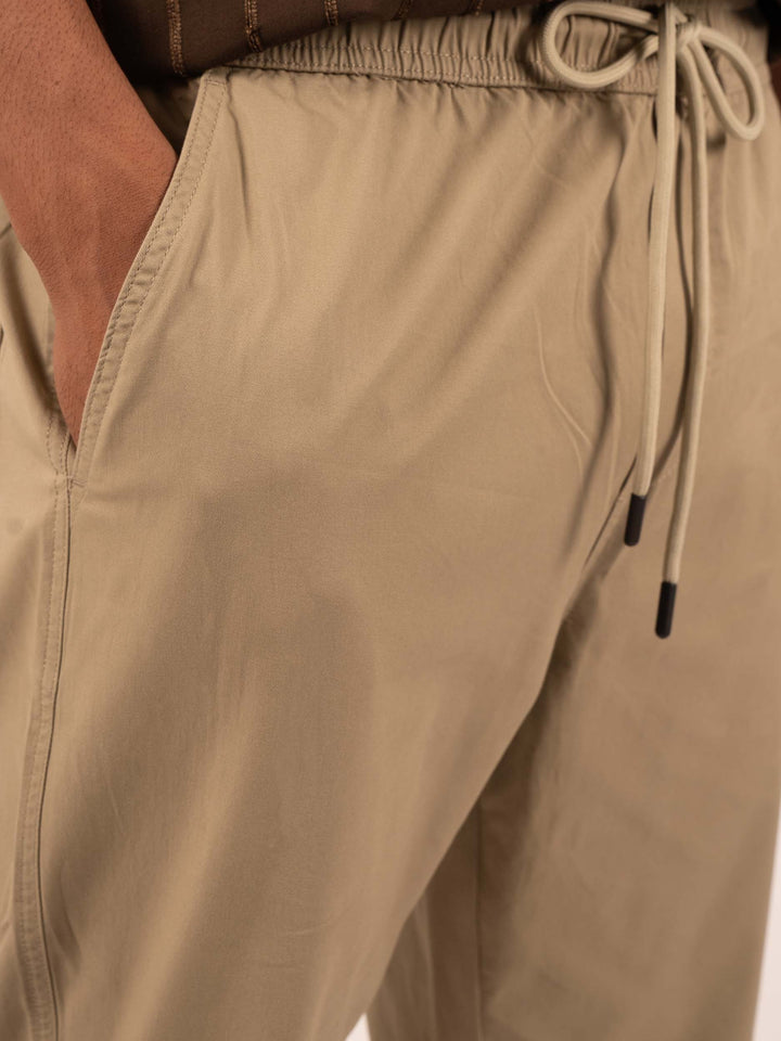 Men’s Sandstone Beige Utility Jogger Pants