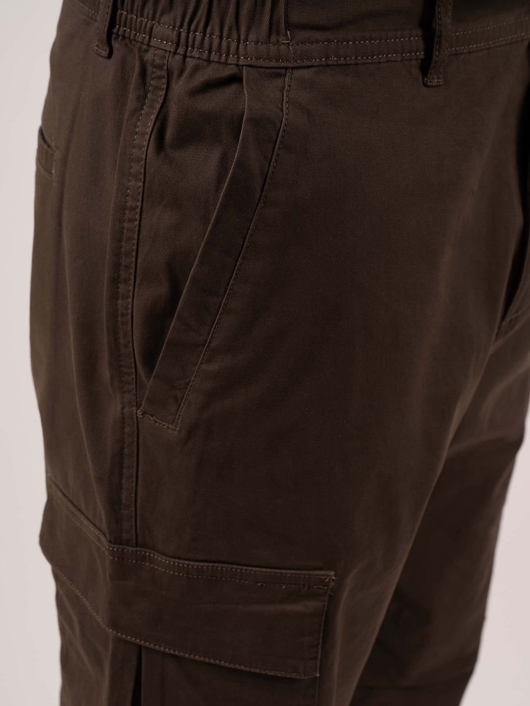 Men’s Wood Brown Cargo Utility Cargo Trousers