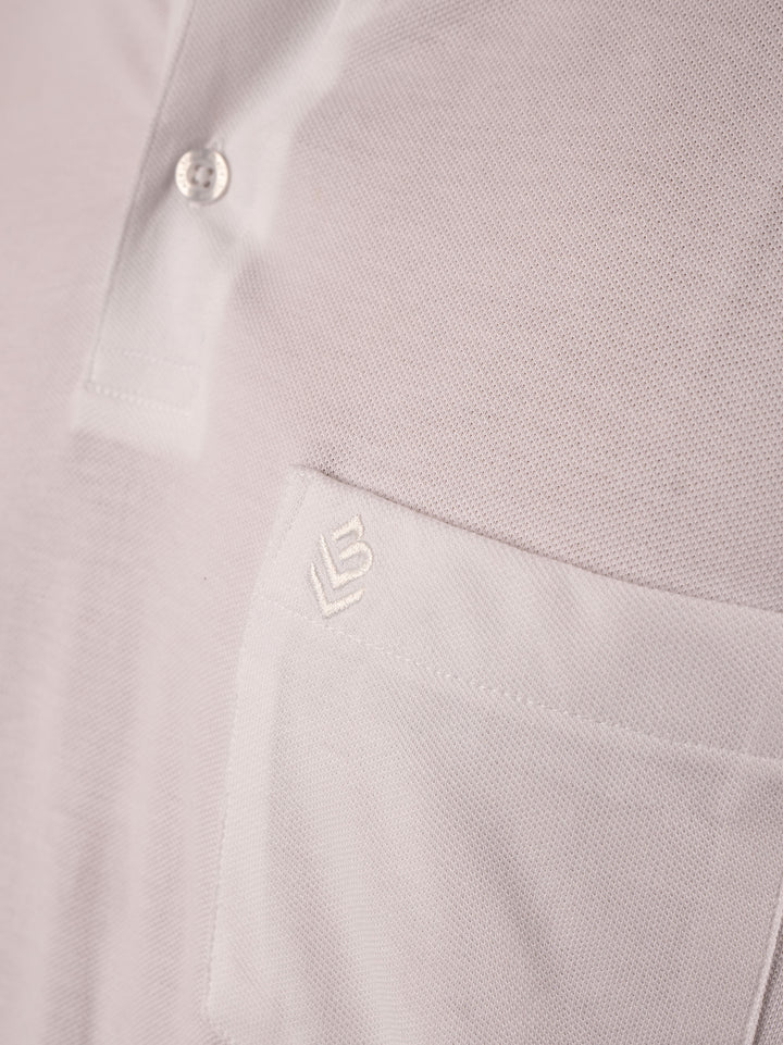 MEN'S ARMHOLE CURVE WHITE POLO T-SHIRT