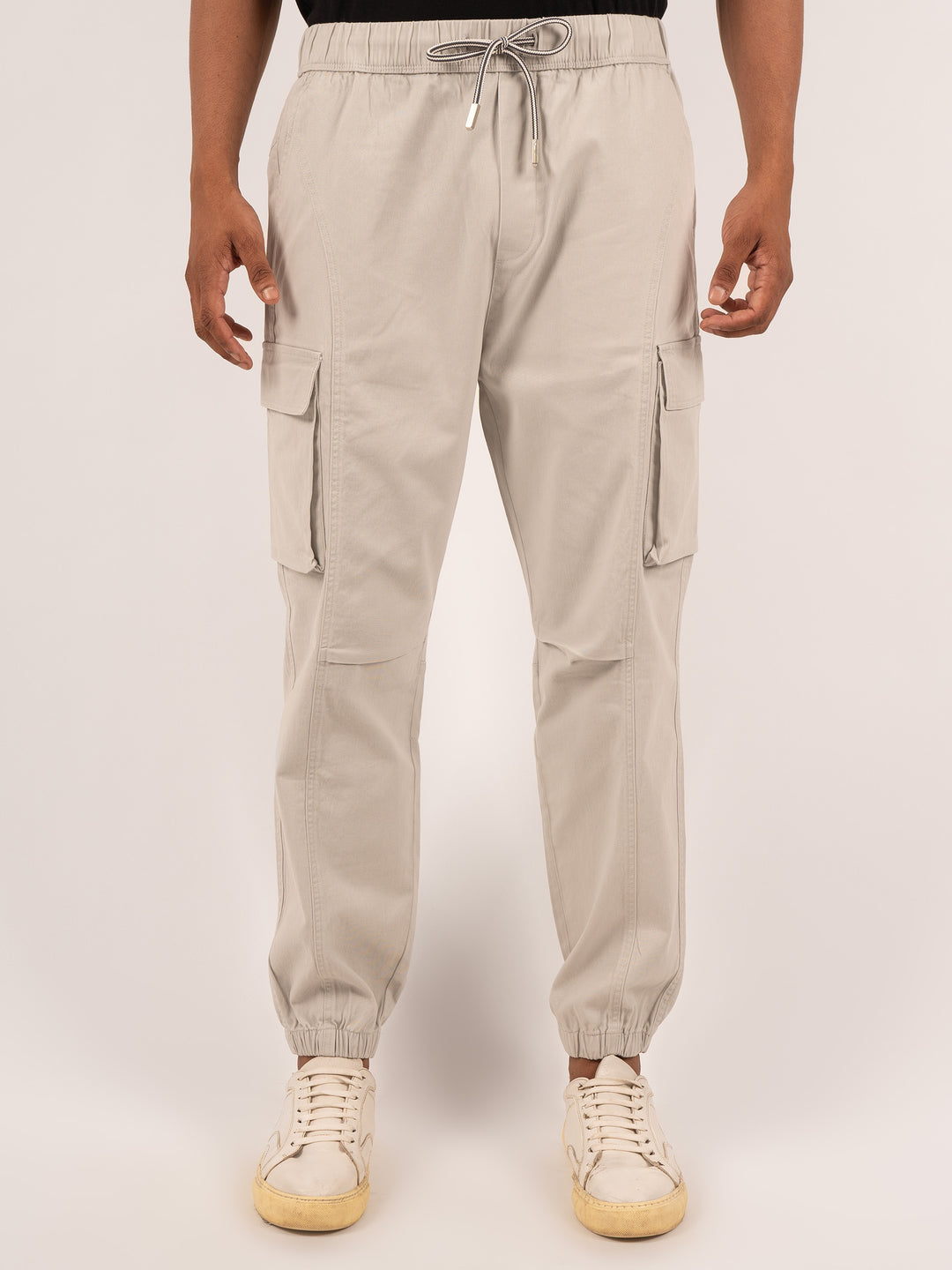 Men’s Cement Pull-On Style  Cargos  Trousers