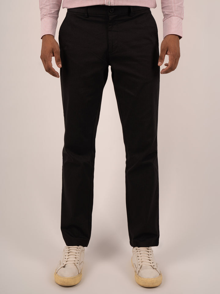 MEN'S ONYX BLACK PRECISION-CUT FORMAL PANT