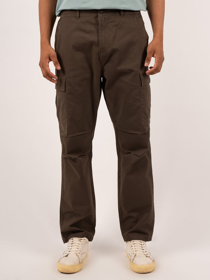 Men’s Wood Brown Cargo Utility Cargo Trousers