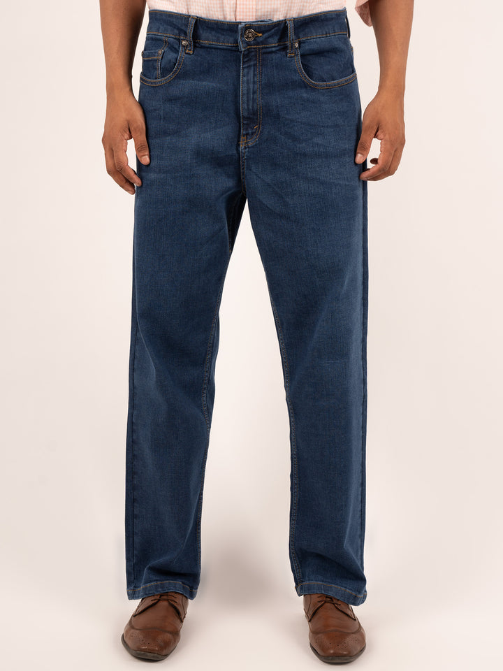 Men’s Space Blue Baggy Fit Jeans