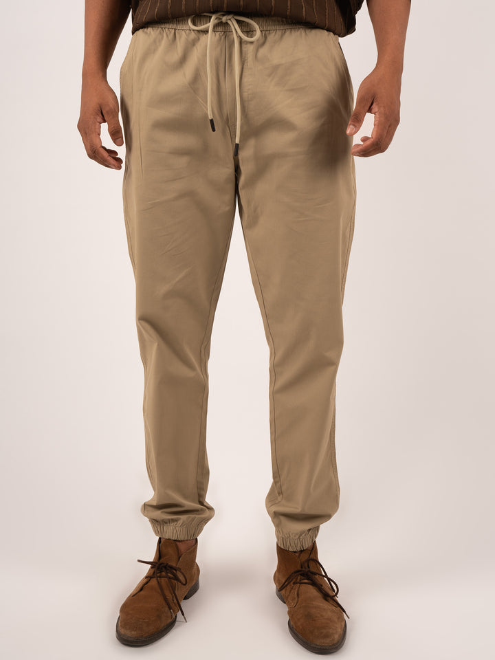 Men’s Sandstone Beige Utility Jogger Pants