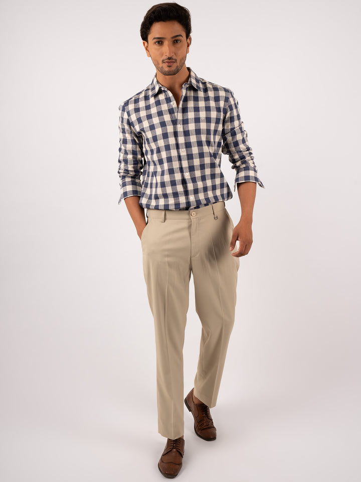Men's Heritage Navy Windowpane Check Shirt