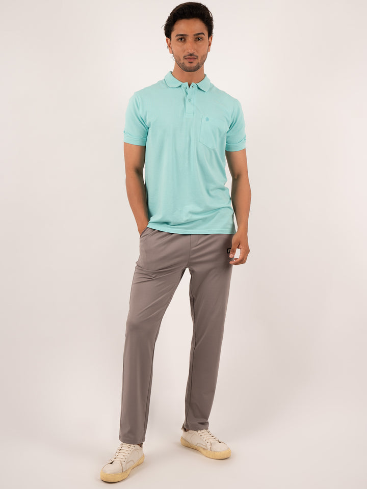 Men's Regular Fit mint green polo t -shirt