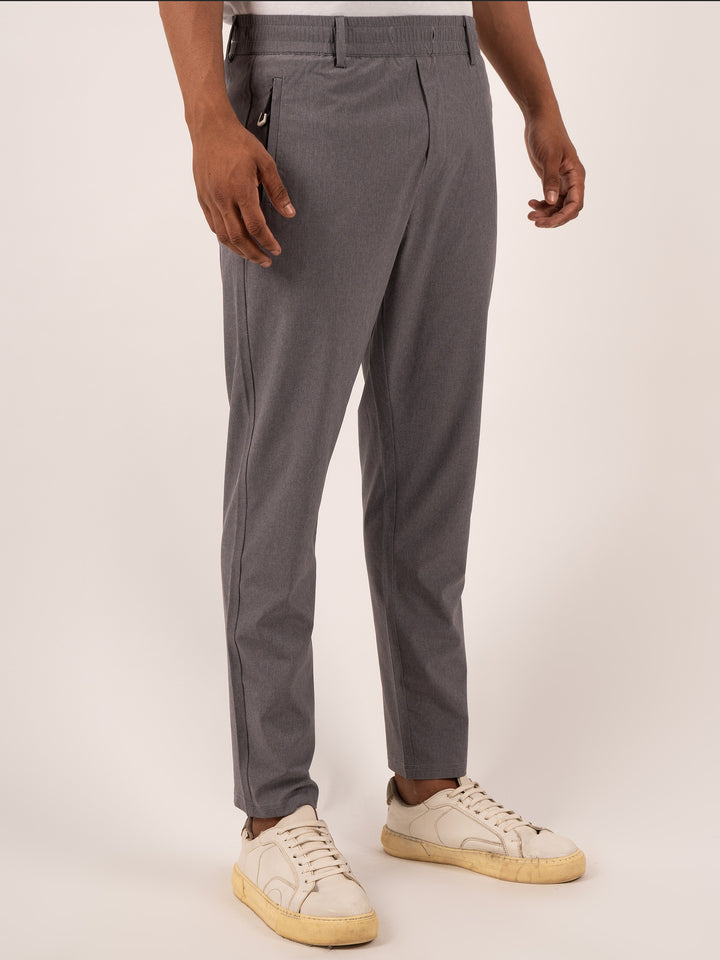 MEN'S GREY SLIM-FIT CASUAL FORMAL PANT