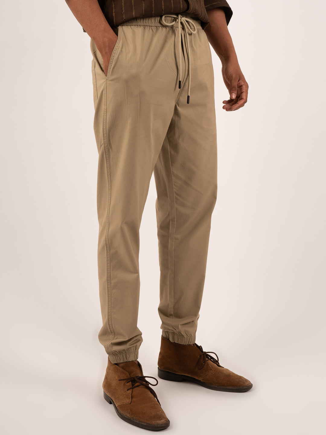 Men’s Sandstone Beige Utility Jogger Pants