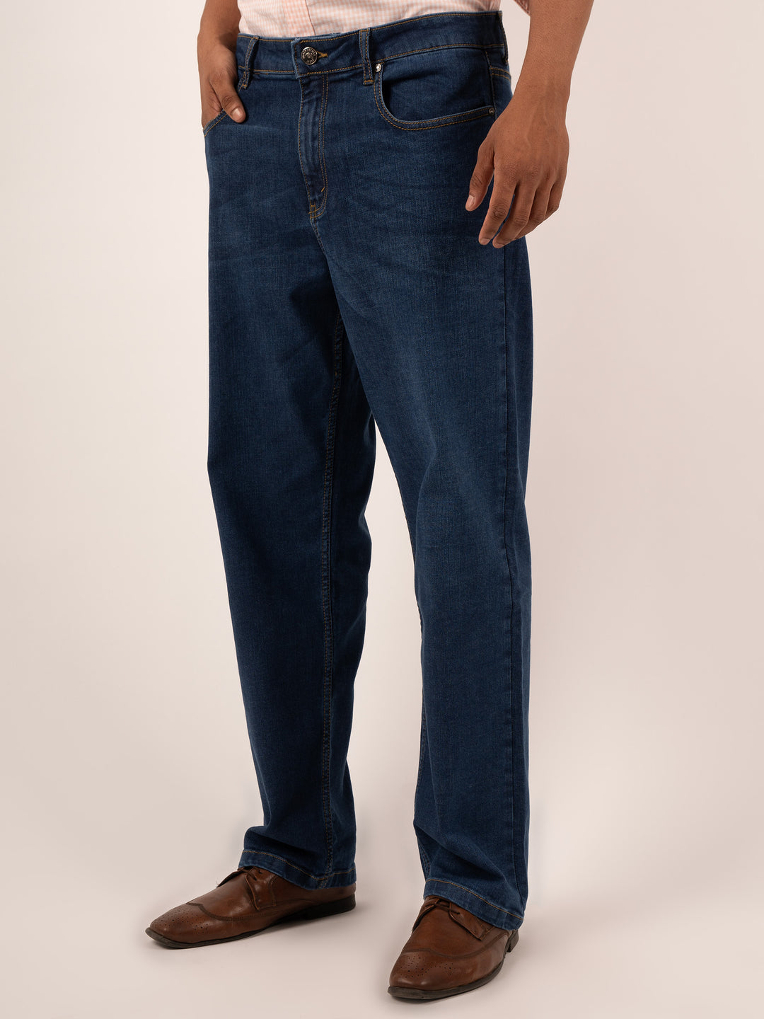 Men’s Space Blue Baggy Fit Jeans