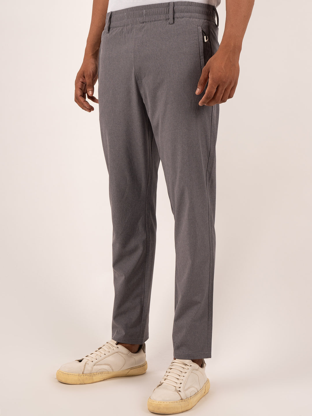 MEN'S GREY SLIM-FIT CASUAL FORMAL PANT