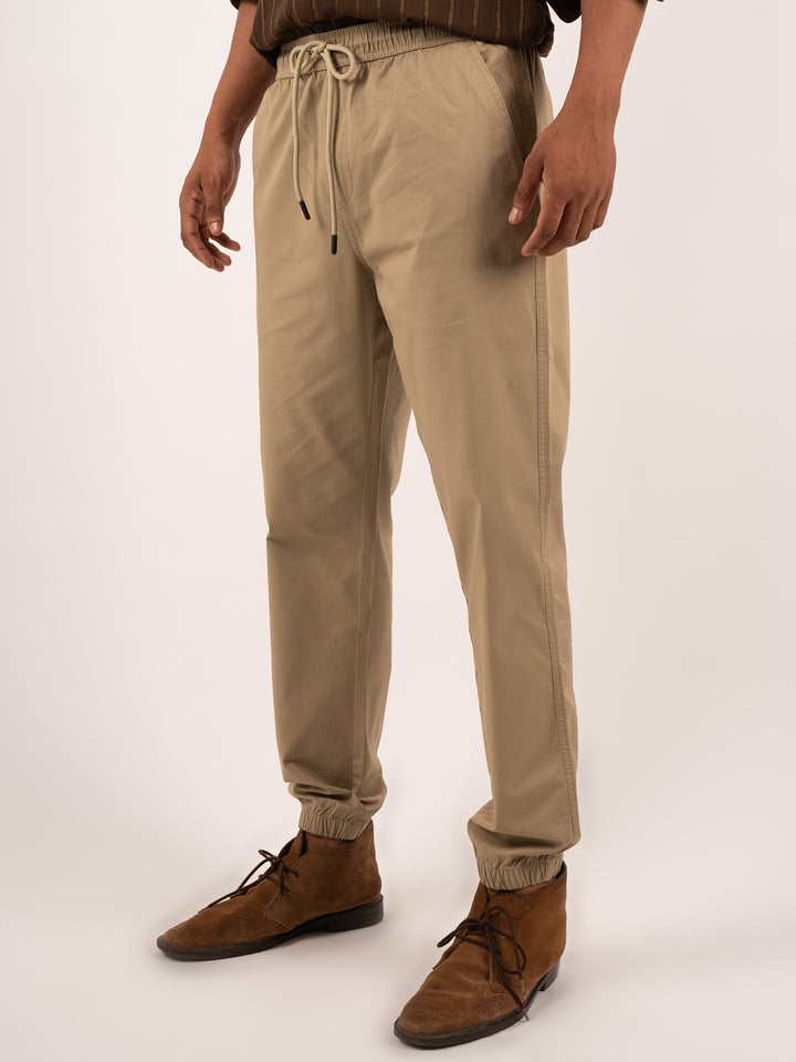 Men’s Sandstone Beige Utility Jogger Pants