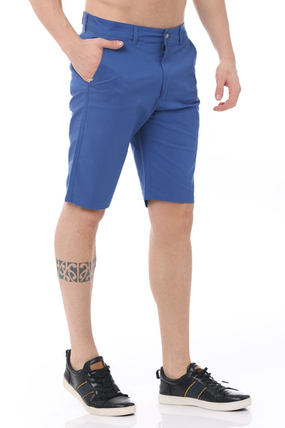 Light Blue Cotton Shorts