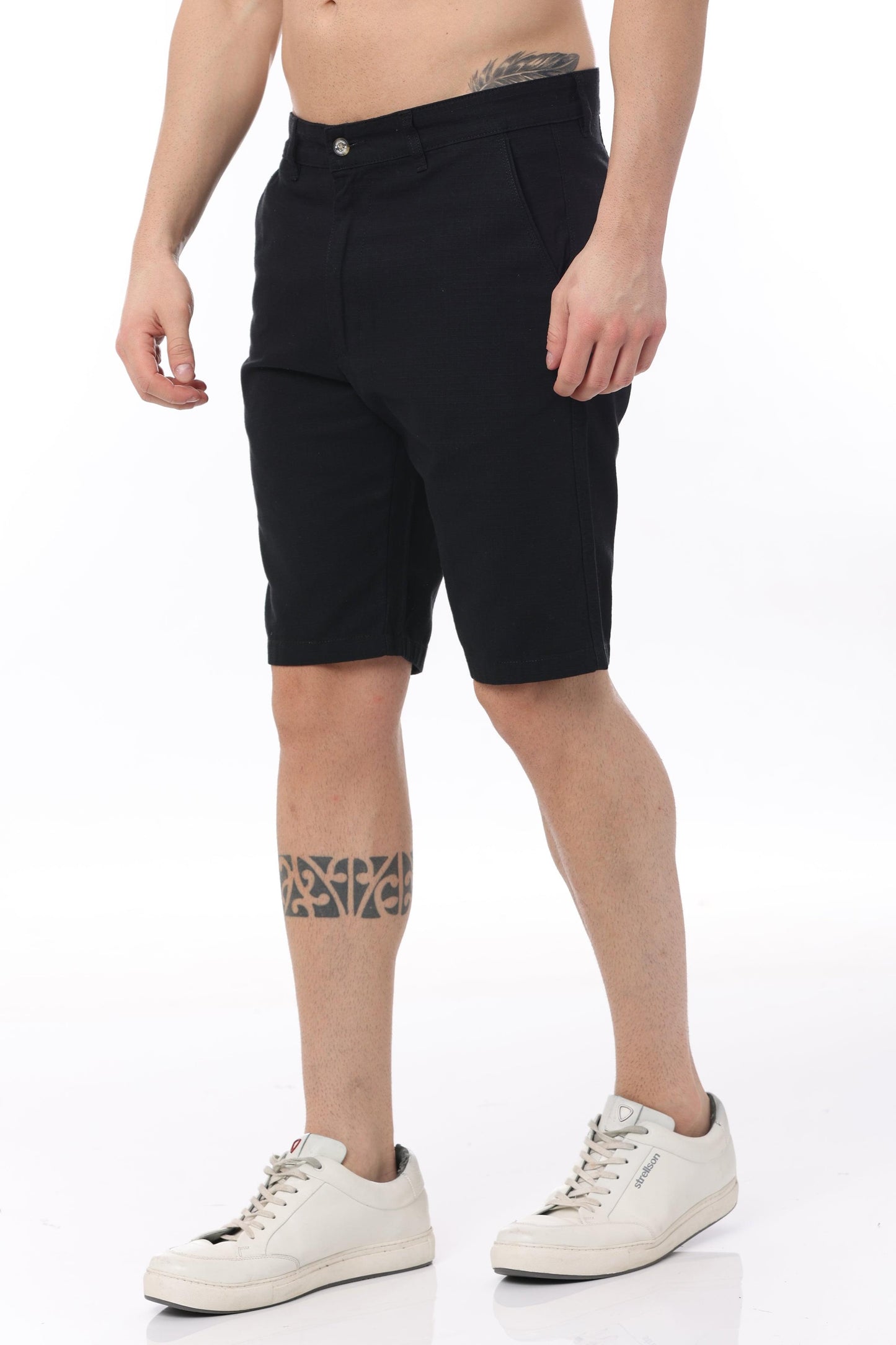 Black Cotton Shorts