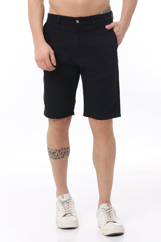 Black Cotton Shorts