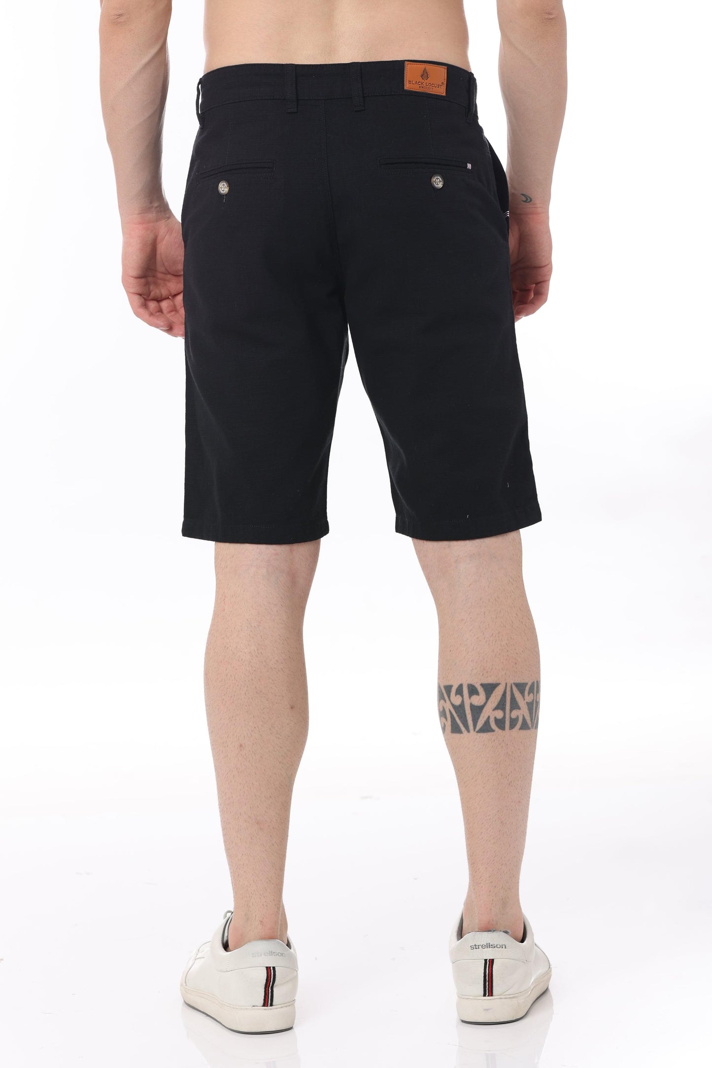 Black Cotton Shorts