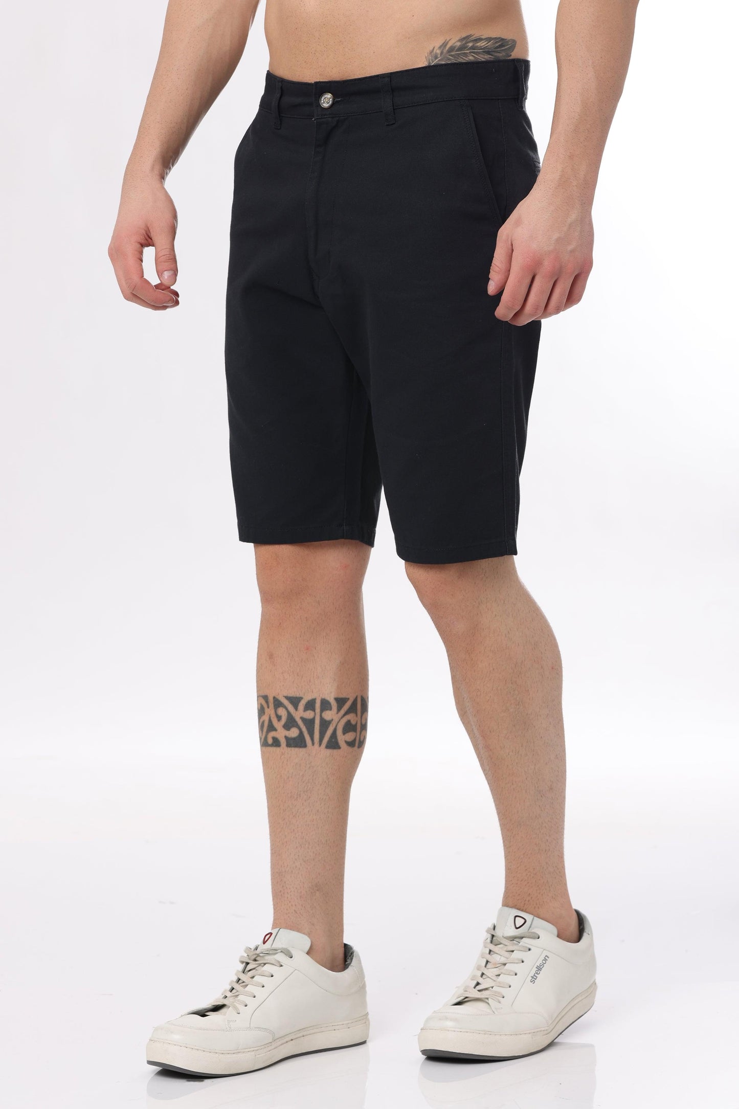 Black Cotton Shorts