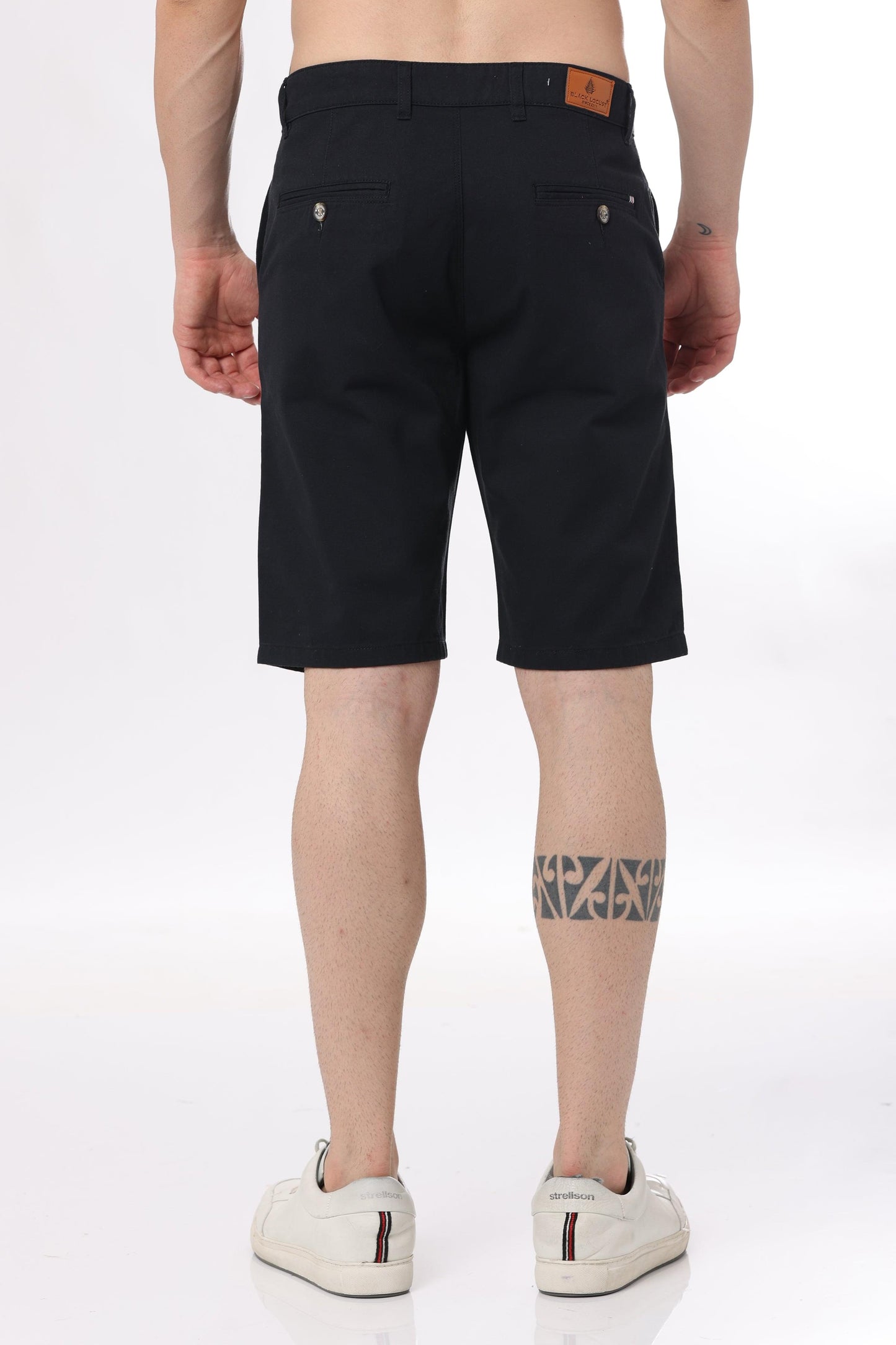 Black Cotton Shorts