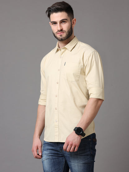 Yellow Slim Fit Full Sleeve Shirt