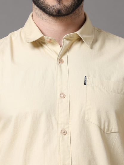 Yellow Slim Fit Full Sleeve Shirt