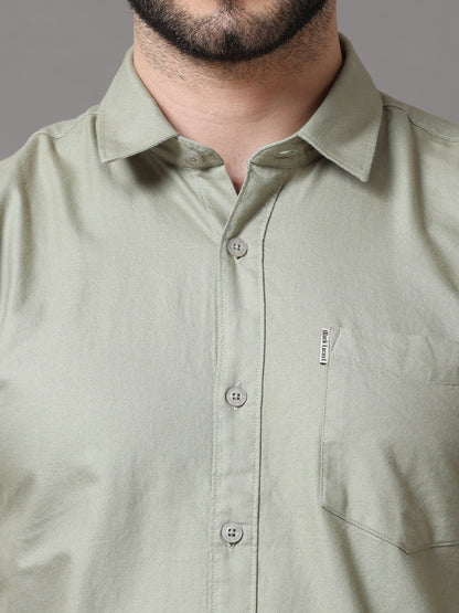 Tea Green Slim Fit Full Sleeve Shirt