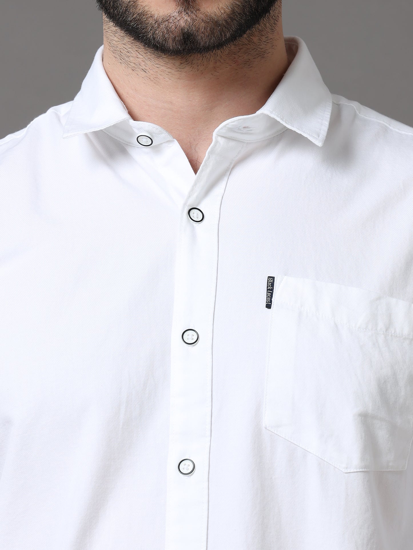 White Slim Fit Full Sleeve Shirt