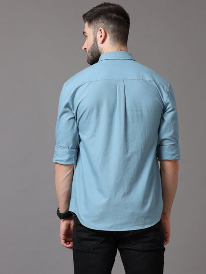 Light Blue Slim Fit Full Sleeve Shirt