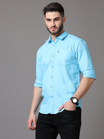 Light Blue Slim Fit Full Sleeve Shirt