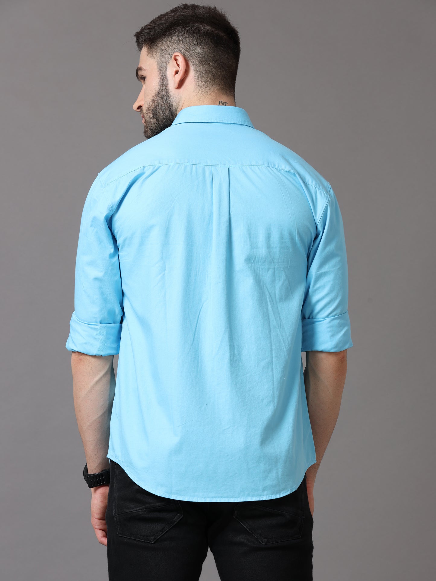 Light Blue Slim Fit Full Sleeve Shirt