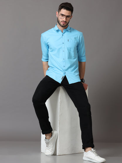 Light Blue Slim Fit Full Sleeve Shirt