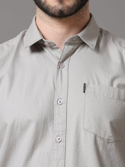 Light Grey Slim Fit Full Sleeve Shirt