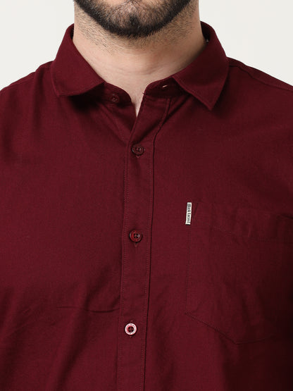 Maroon Slim Fit Full Sleeve Shirt