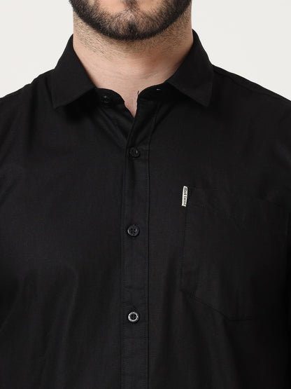 Black Slim Fit Full Sleeve Shirt