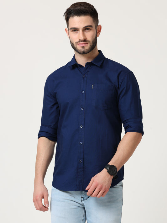 Royal Blue Slim Fit Full Sleeve Shirt