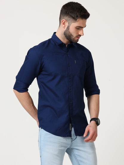 Royal Blue Slim Fit Full Sleeve Shirt