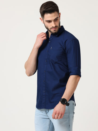 Royal Blue Slim Fit Full Sleeve Shirt