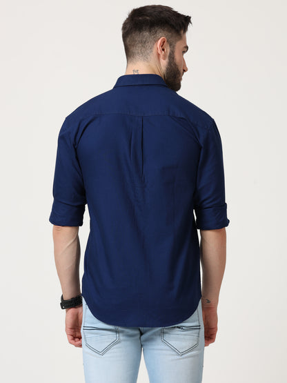 Royal Blue Slim Fit Full Sleeve Shirt