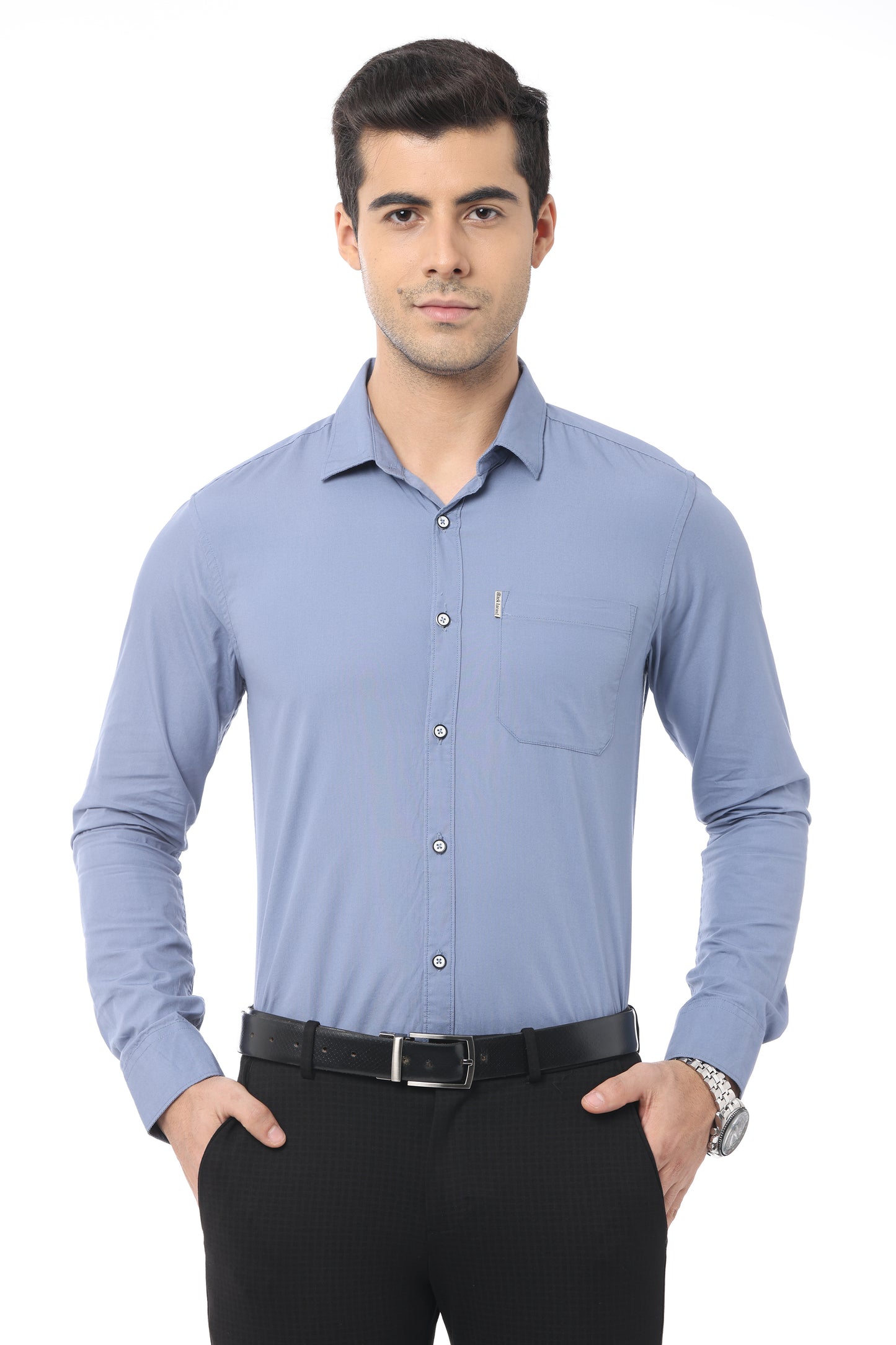 Light Blue Slim Fit Full Sleeve Shirt