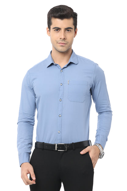 Light Blue Slim Fit Full Sleeve Shirt