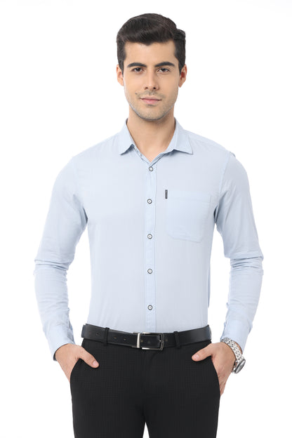 Light Blue Slim Fit Full Sleeve Shirt