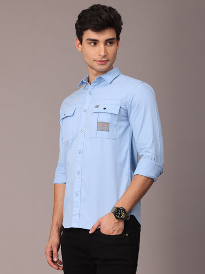 Double Pocket- Light Blue