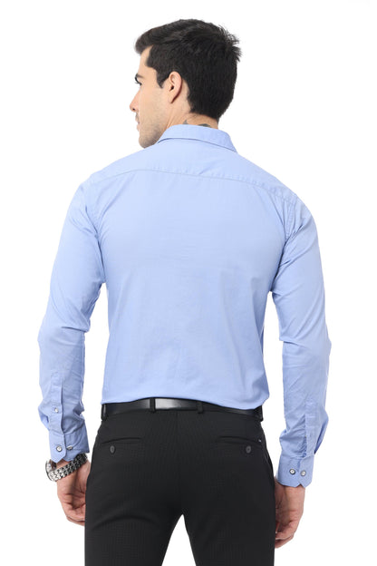 Blue Slim Fit Full Sleeve Shirt