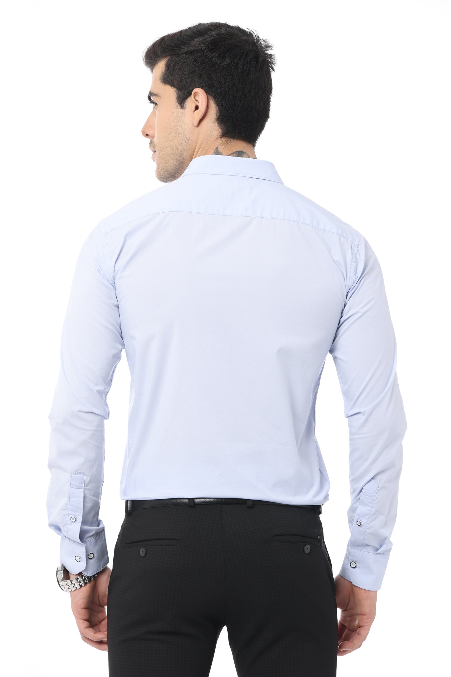 White Slim Fit Full Sleeve Shirt