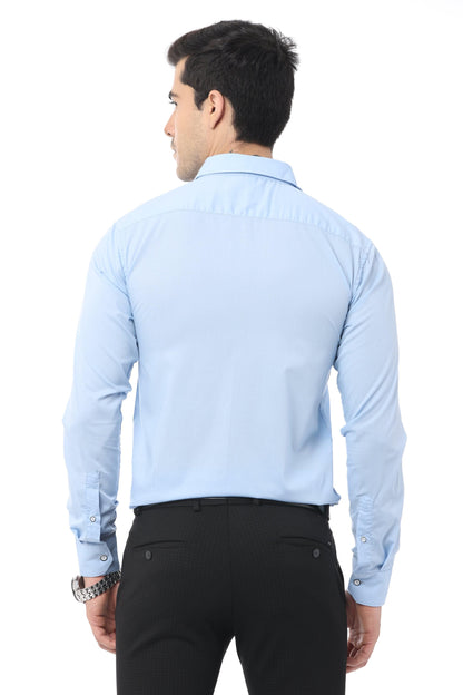 Blue Slim Fit Full Sleeve Shirt