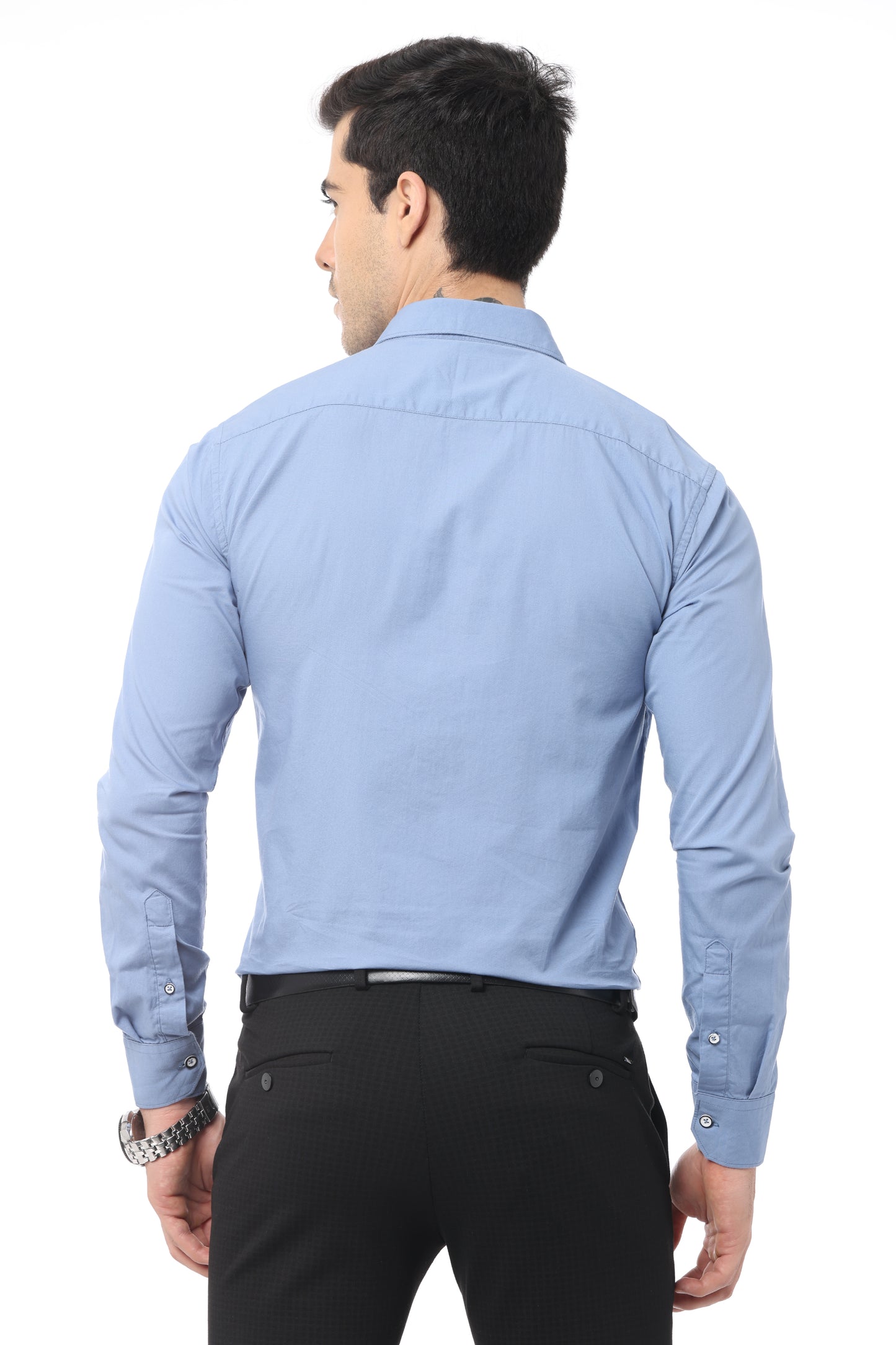 Light Blue Slim Fit Full Sleeve Shirt