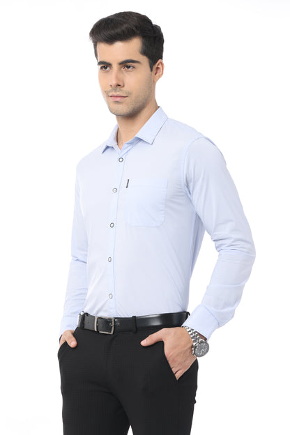 White Slim Fit Full Sleeve Shirt